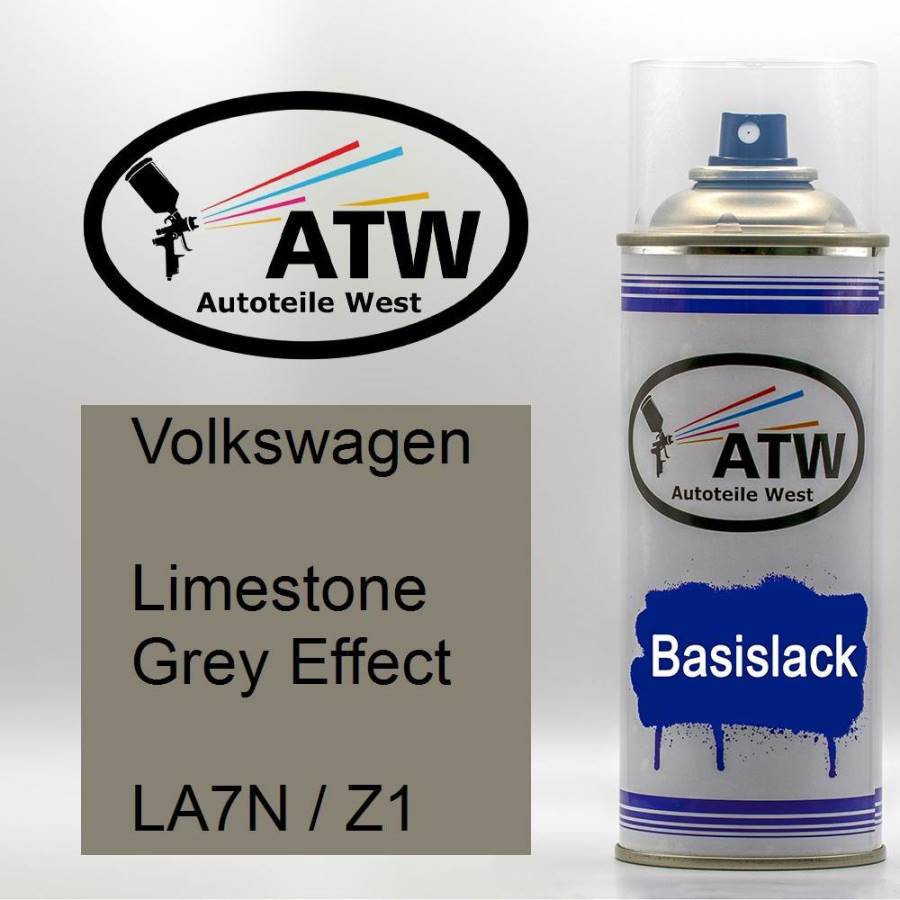 Volkswagen, Limestone Grey Effect, LA7N / Z1: 400ml Sprühdose, von ATW Autoteile West.